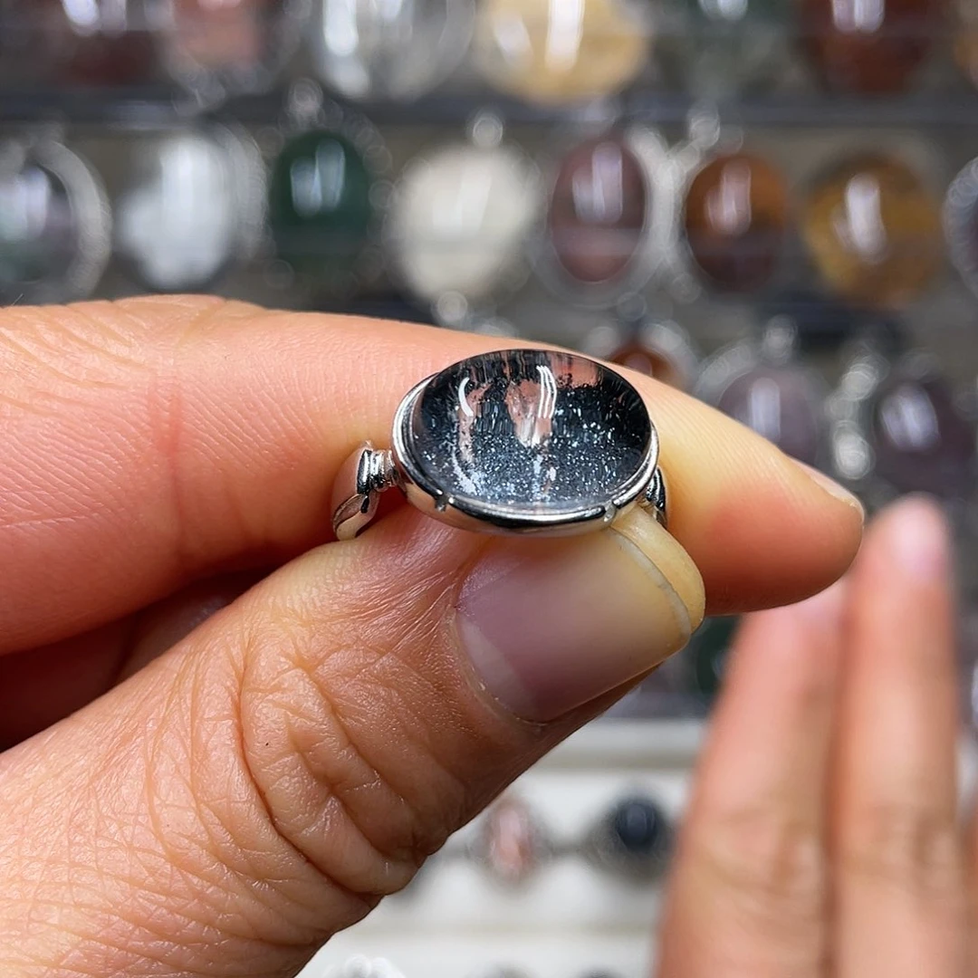 【闪购商品】水晶珠宝半成品银S925镶嵌戒指