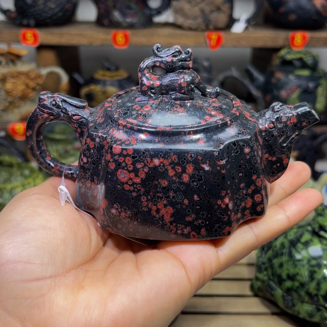 梅花石安山玉龙尊壶200cc