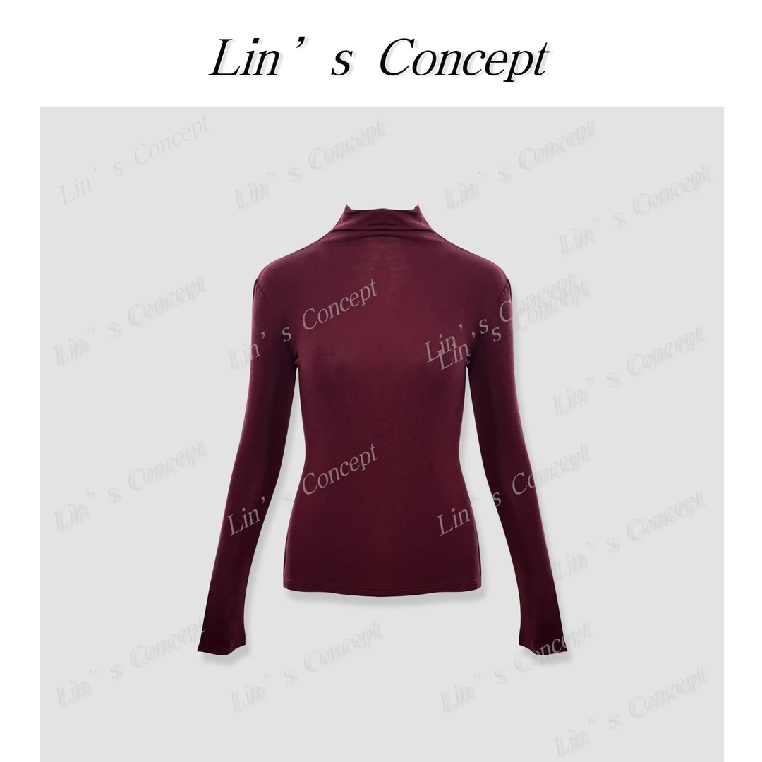 【Lin's concept】设计师定制面料款高领肤感打底上衣DL2406838