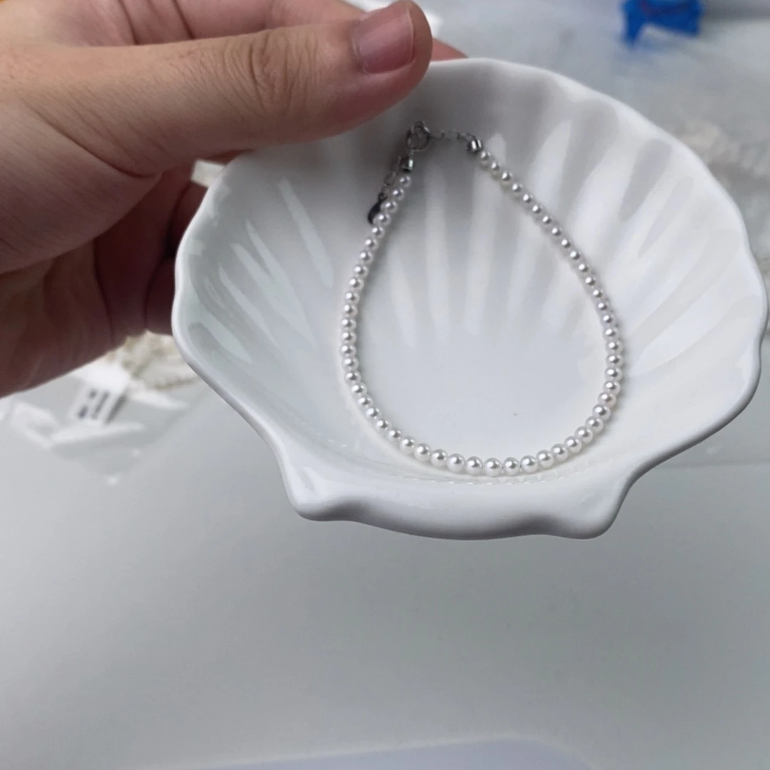 银S925镶嵌手链淡水珍珠