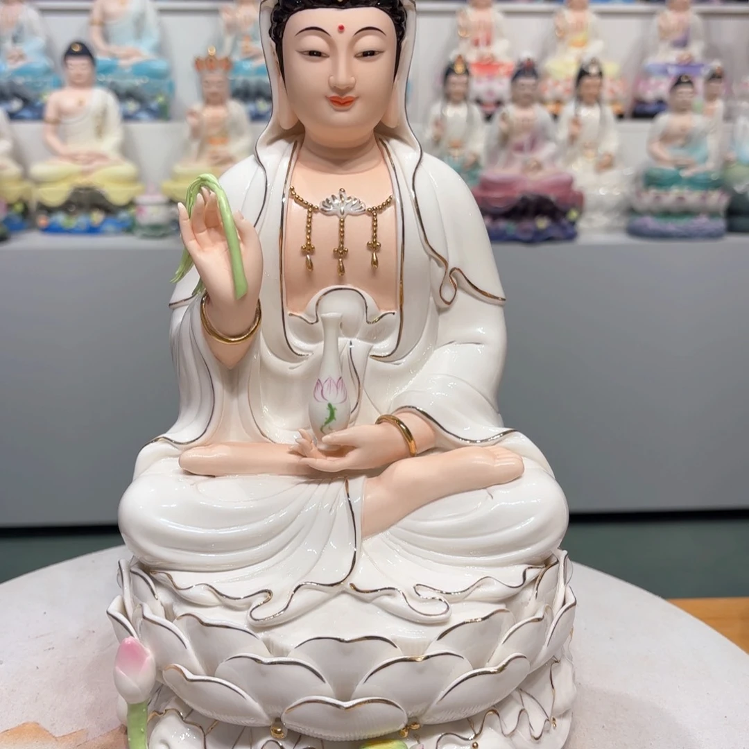 摆件瓷摆件观音12吋