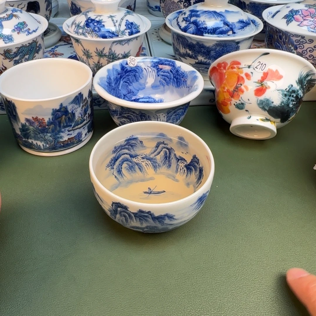 纯手工纯手绘茶具石头246