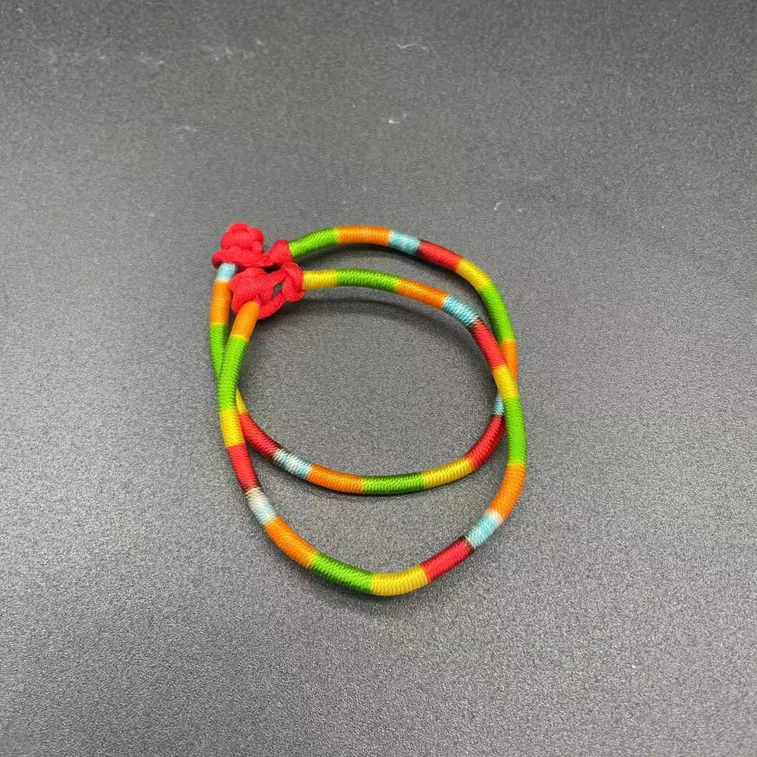 端午五彩绳手绳一对