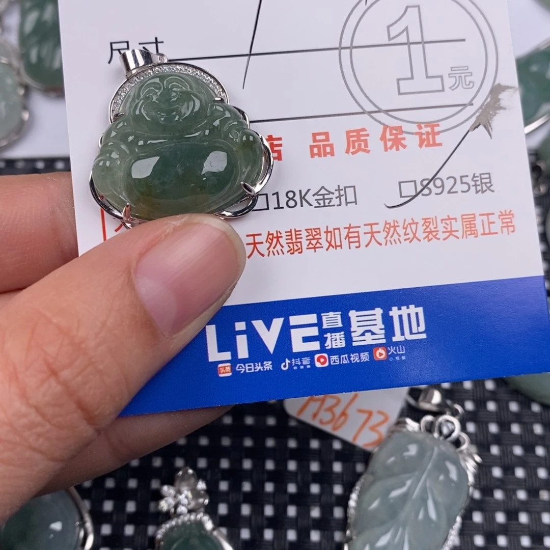 翡翠银S925镶嵌颈饰