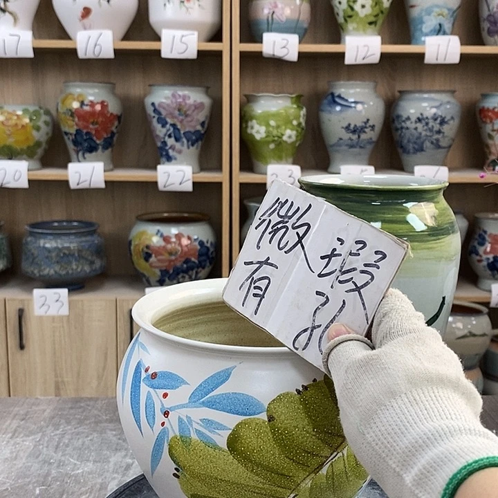 缸6xc景德镇陶瓷花盆
