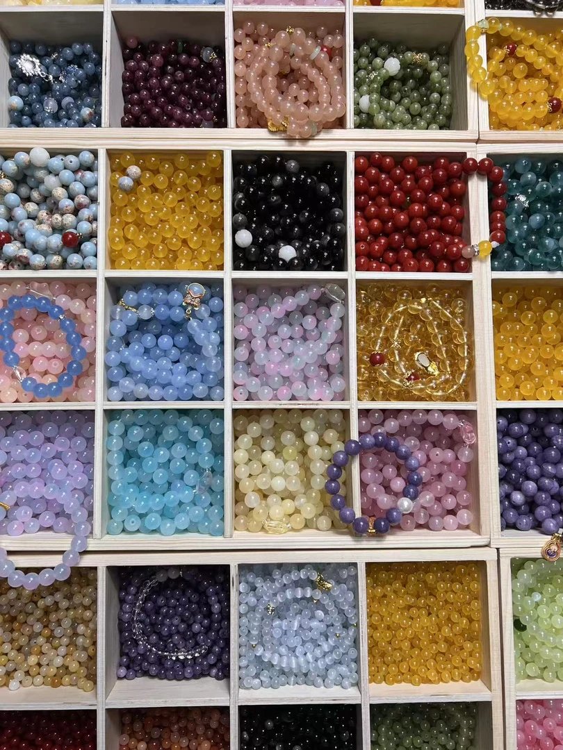 【6mm双圈】DIY天然石琉璃散珠手串国风手作男女款串珠配件手工