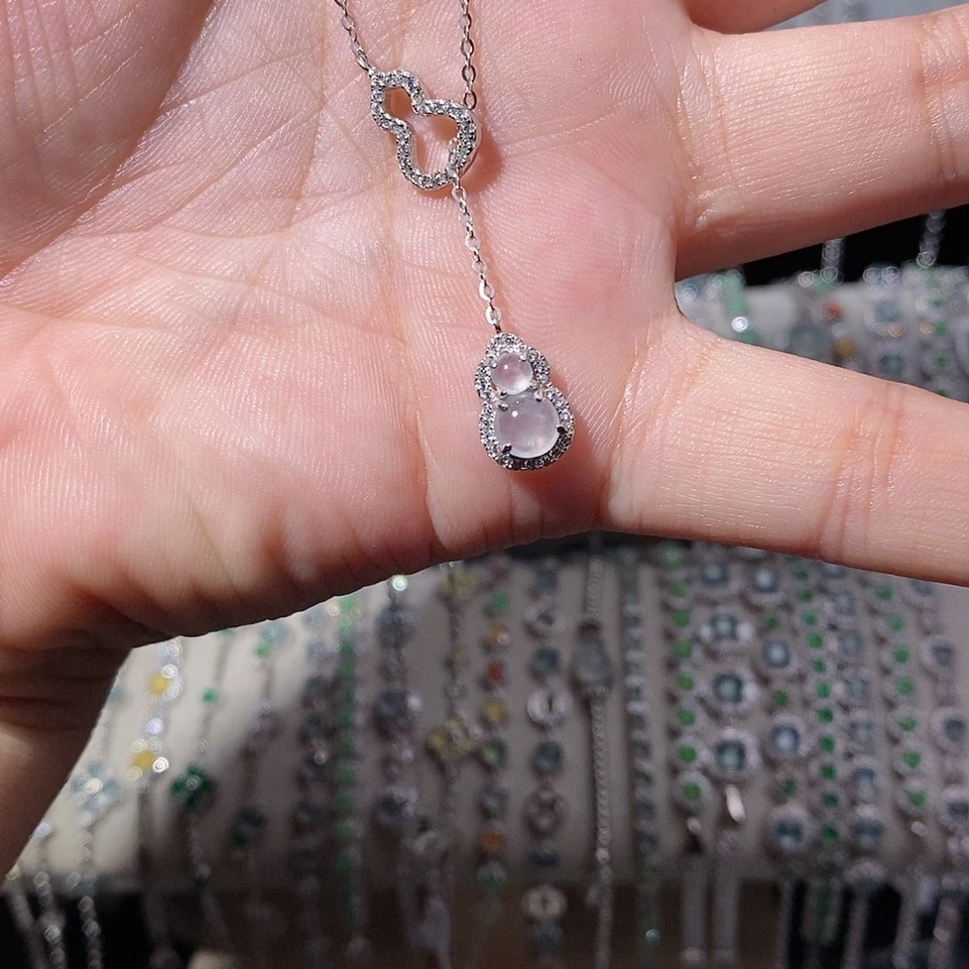 翡翠银S925镶嵌颈饰