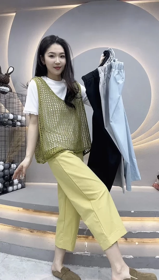 欧货2025春季设计感褶皱奶奶裤女显瘦宽松休闲裤高腰直筒裤九分裤