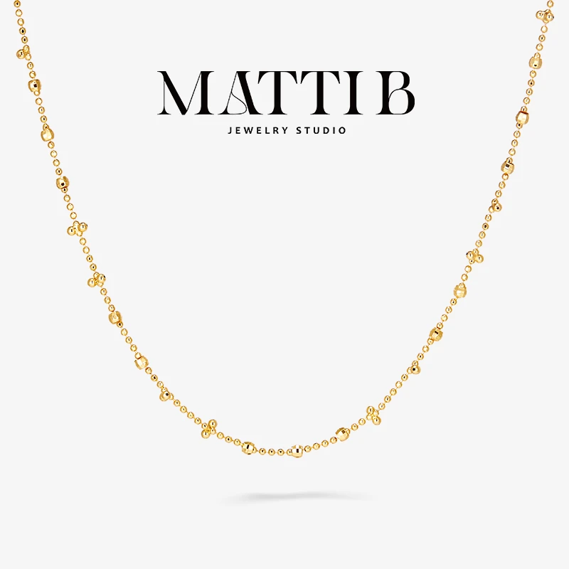 铜合金项链 圆珠满天星超闪小众设计高级感气质新百搭骨链女2011