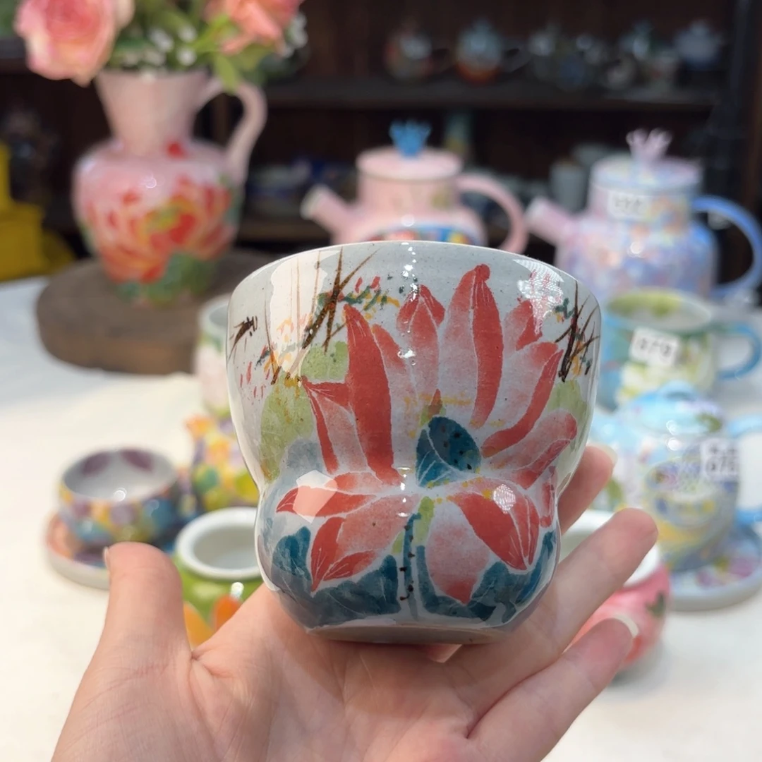 景德镇手绘高温釉下彩陶瓷茶具