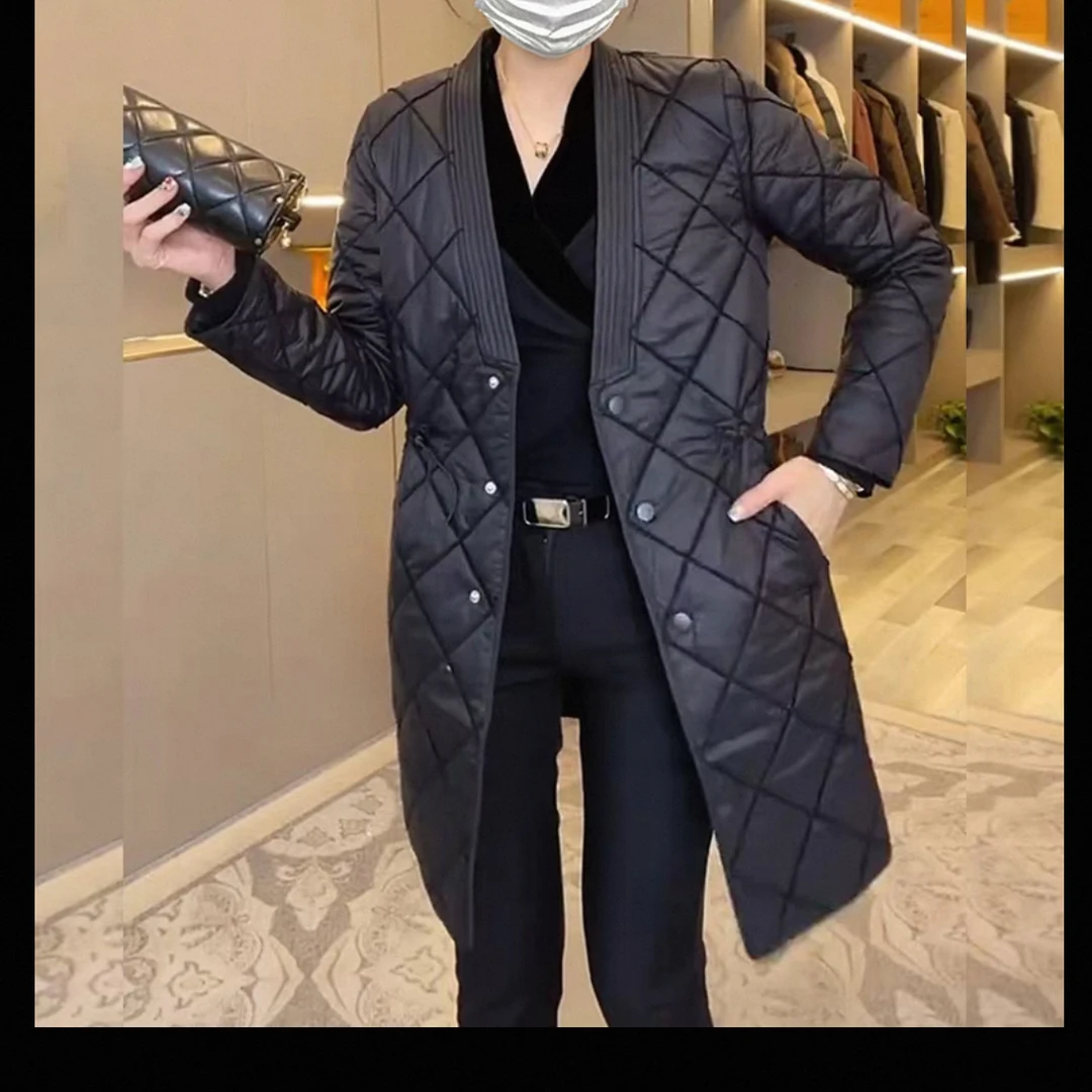 欧货气质中长款显瘦棉服9635款1124款