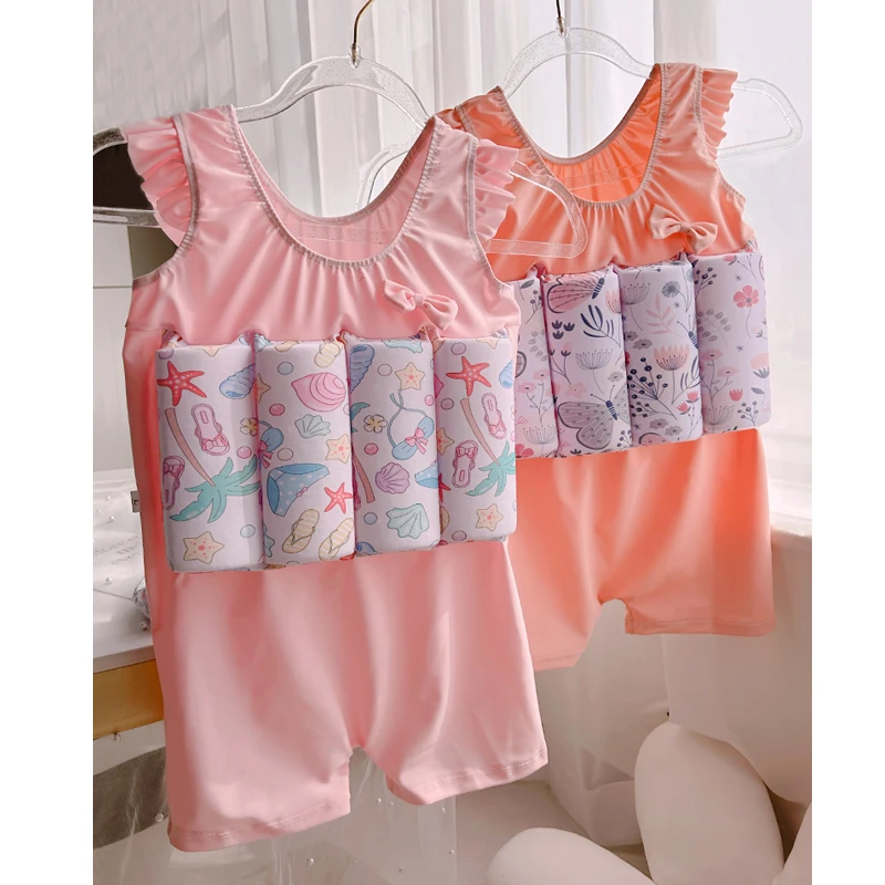 新款儿童浮力衣小童学游泳连体浮力衣女童男童宝宝游泳辅助装备