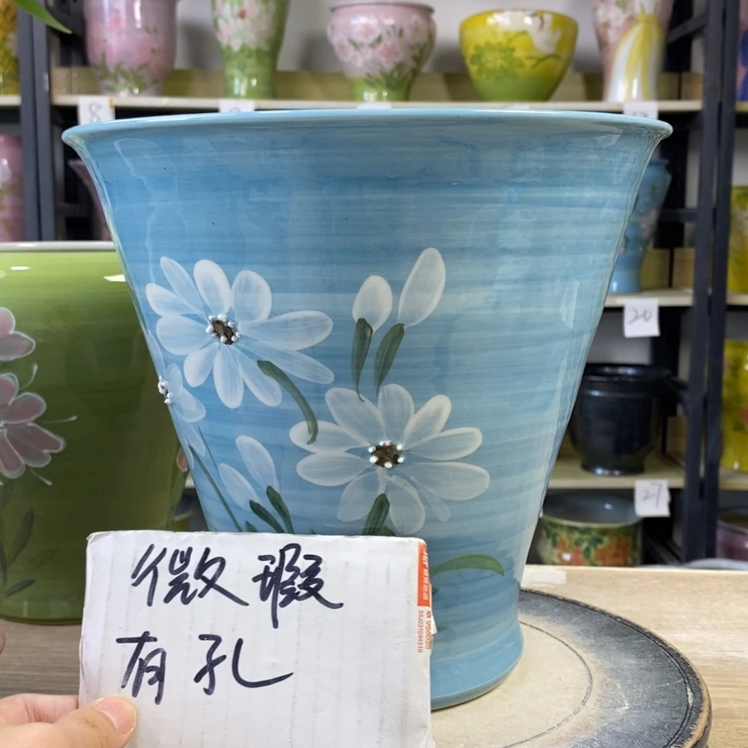 景德镇手工手绘陶瓷花盆