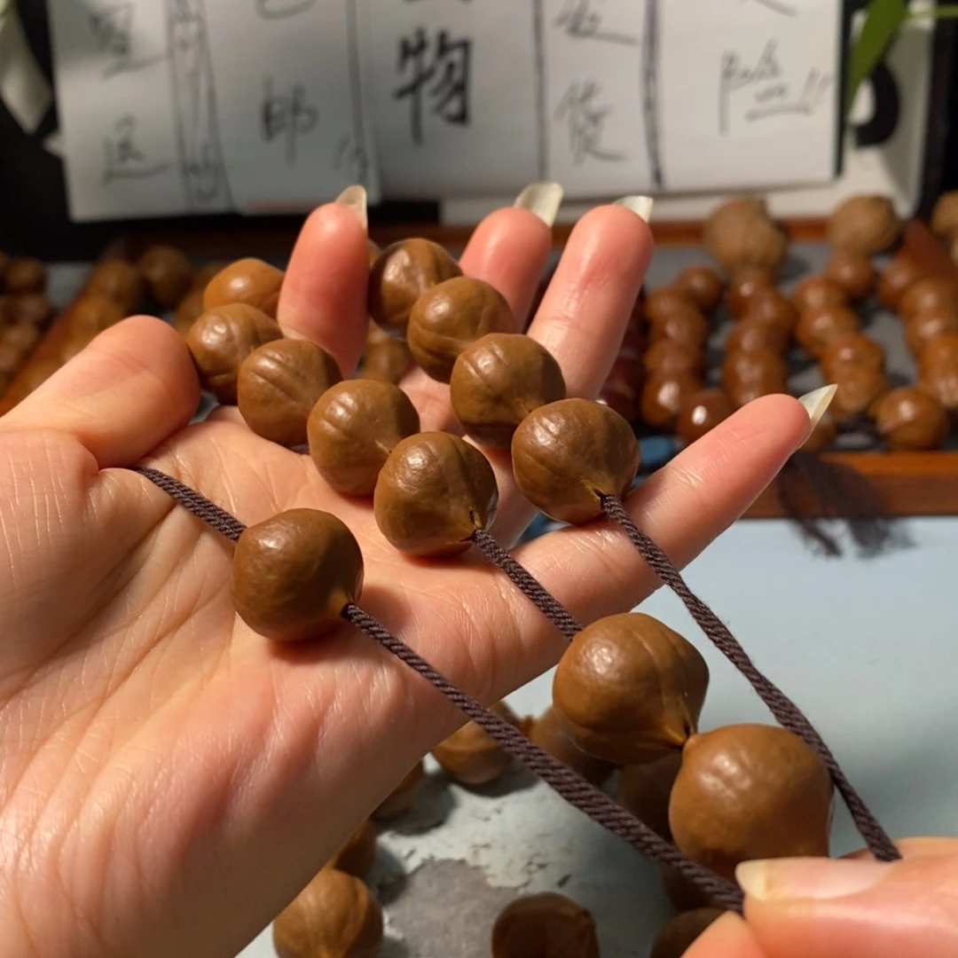 橄榄核手串9171精品蒜头铁核12+1颗