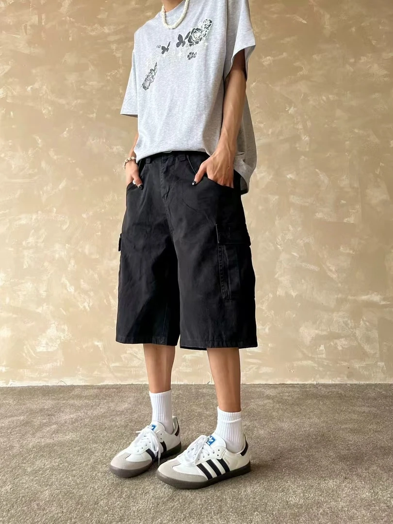 这个价格不抢两条对不起自己！买到赚到！水洗七分口袋工装短裤男女