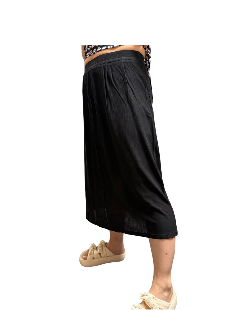 针织强捻丝重磅异性螺纹半身裙