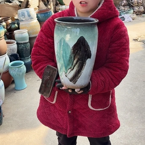 口20高31瑕疵盆子。