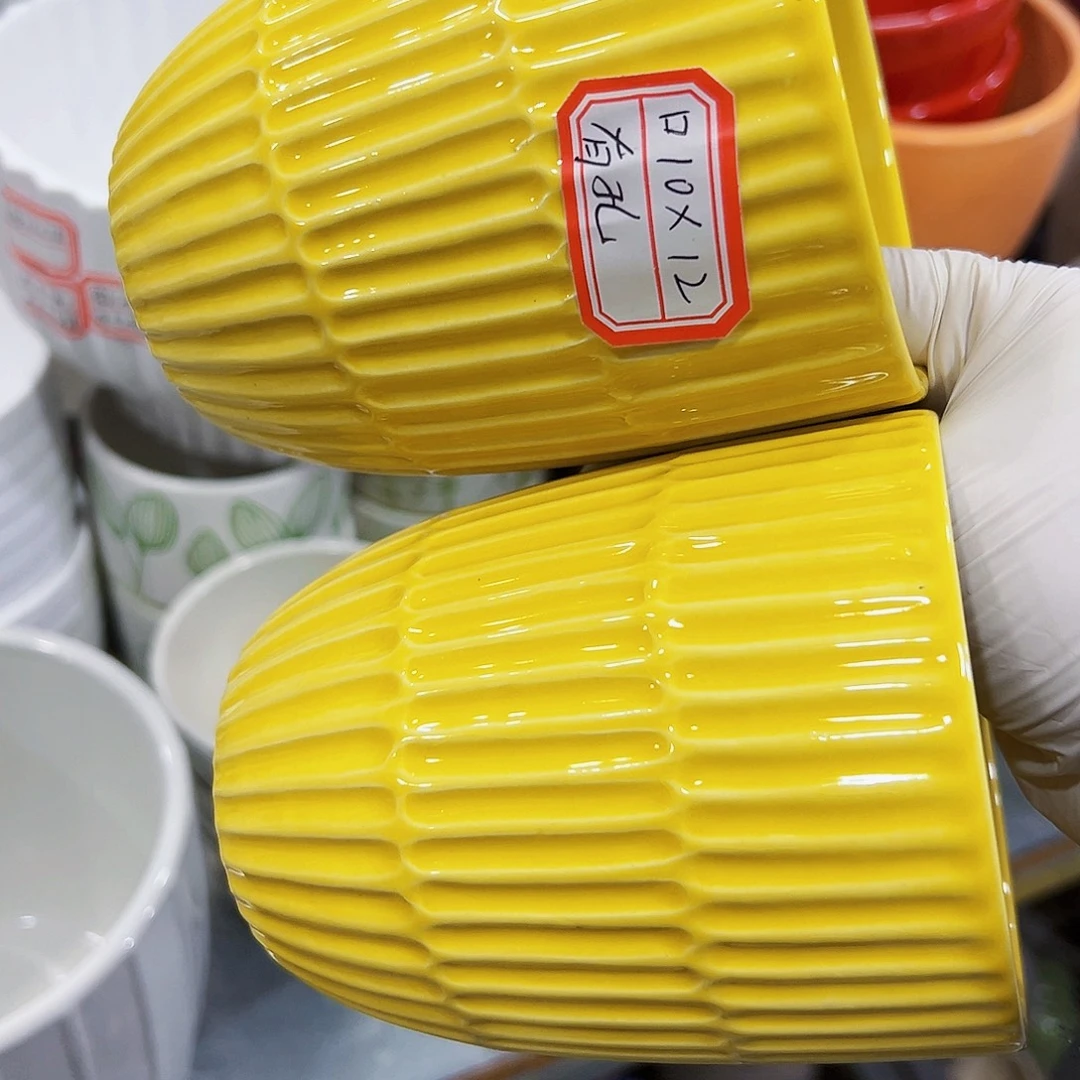 有孔外贸尾单陶瓷花盆凑单10米包邮