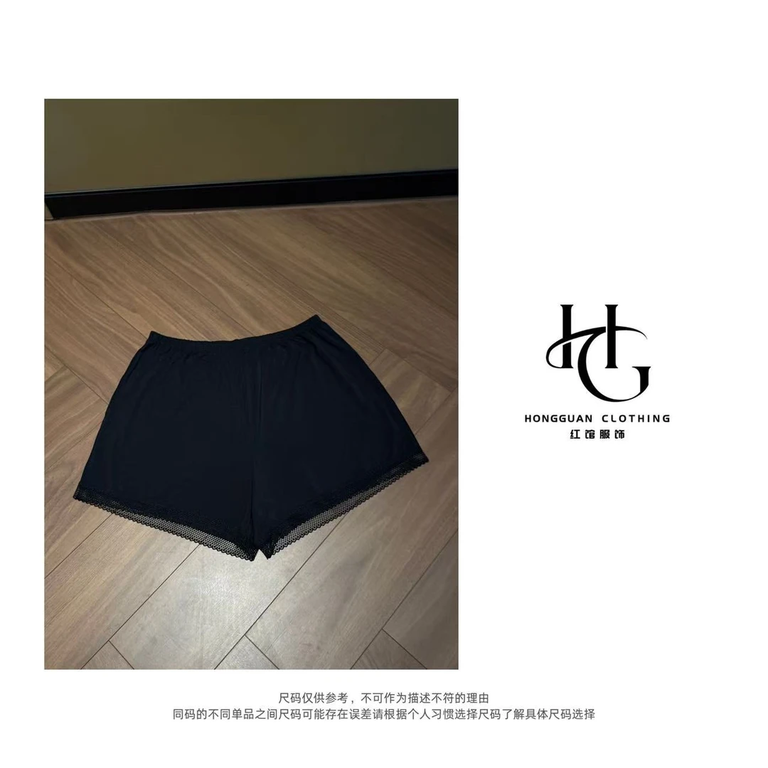 H·G【花边安全裤】2343   新款时尚百搭松紧腰贴身安全裤短裤