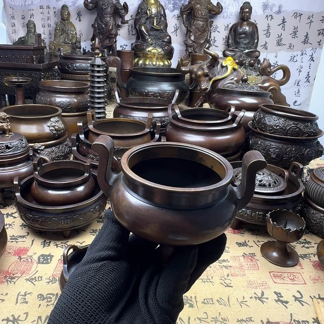 小官帽炉纯铜工艺品