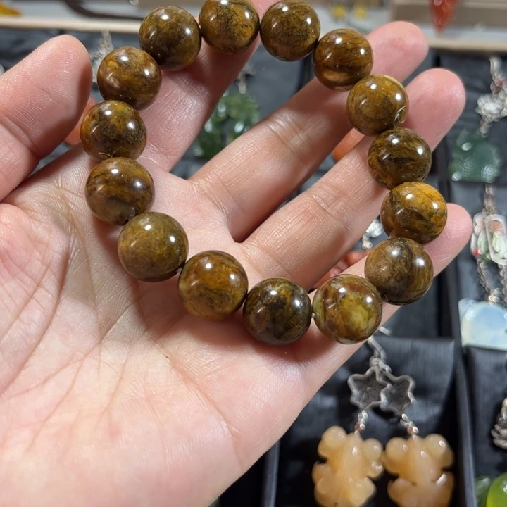 蛇纹石玉手链未镶嵌