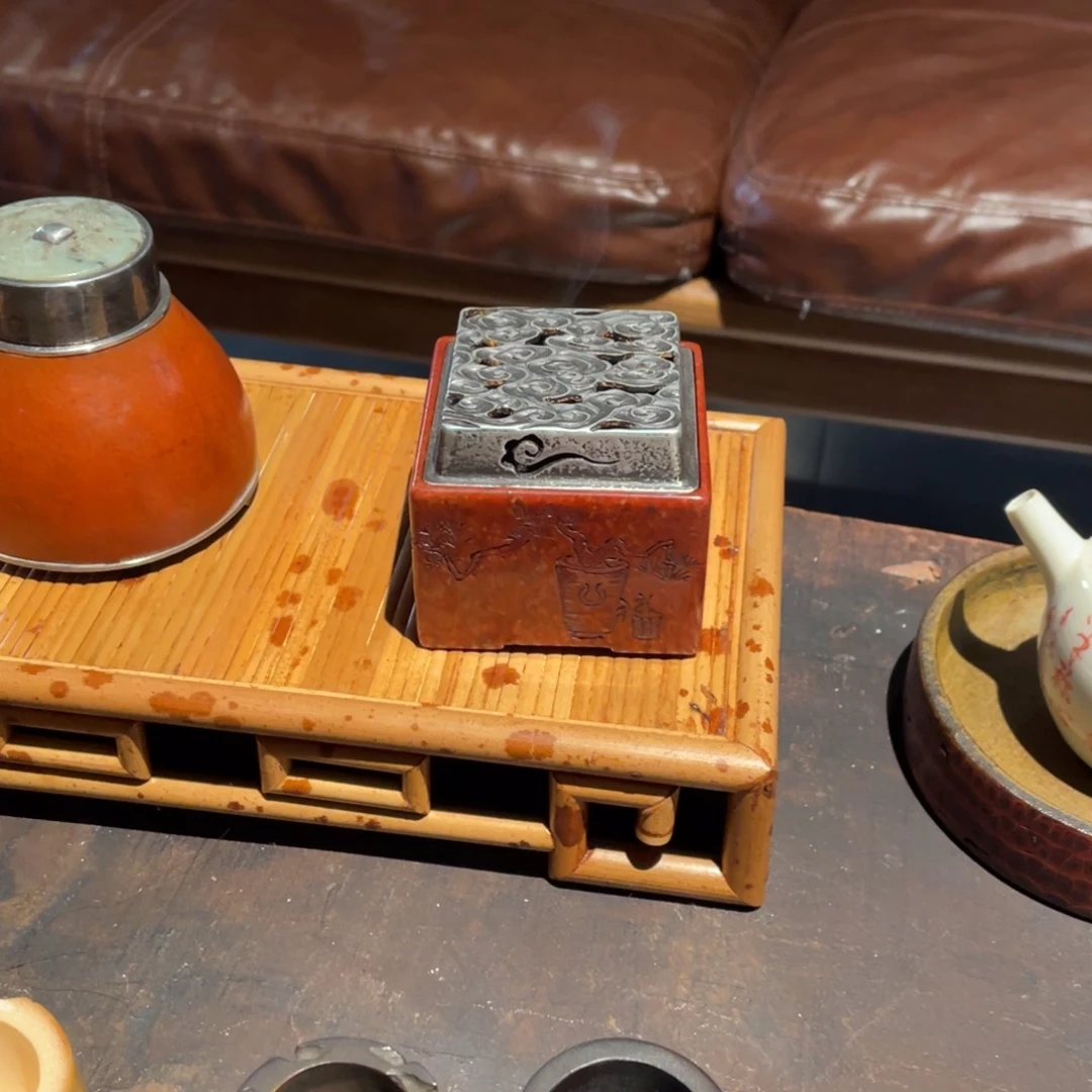 紫砂茶道小***享石头香炉