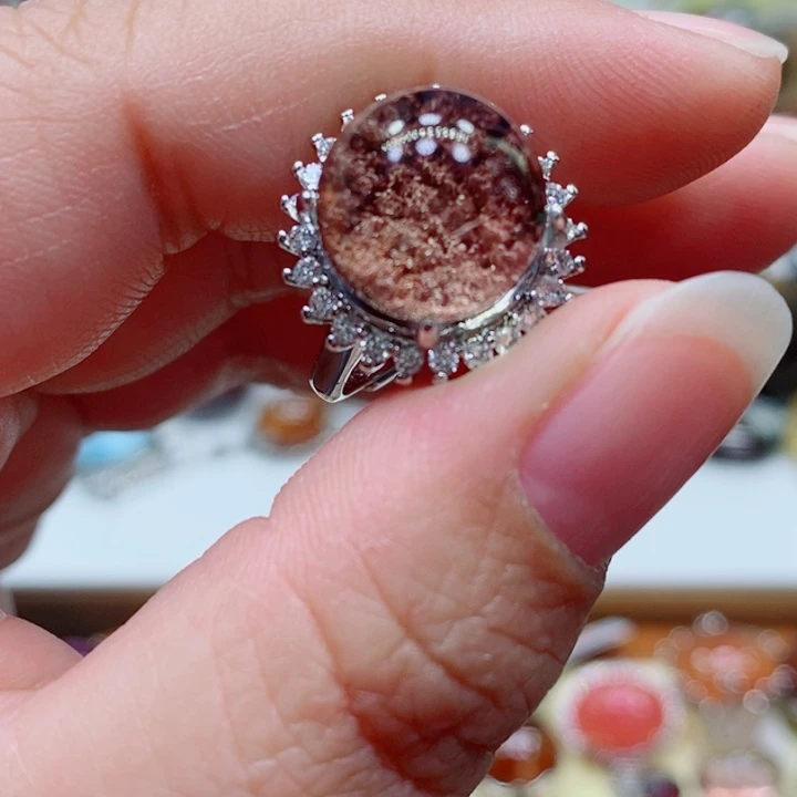 水晶戒指未镶嵌水晶