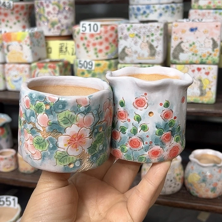 红陶春*手工多肉植物花盆