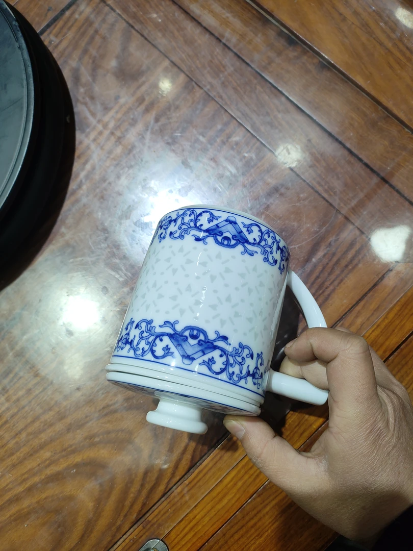 景德镇青花玲玲办公杯