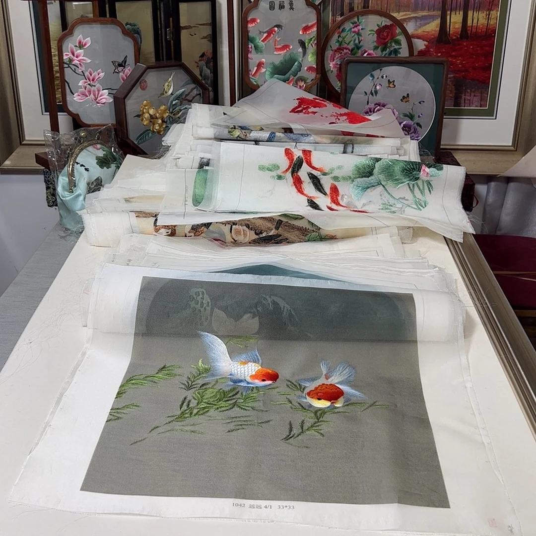 梦***闪刺绣纯手工刺绣画