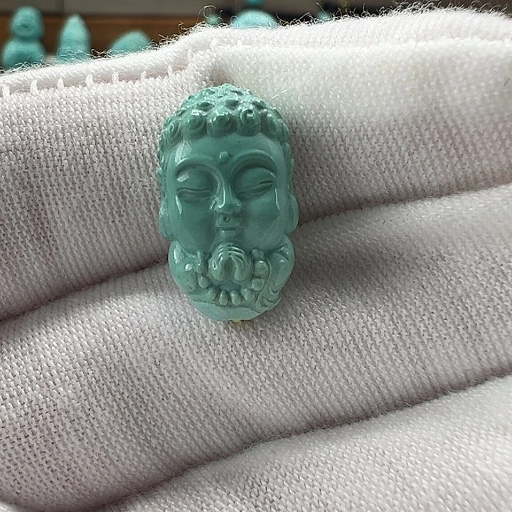 绿松石未镶嵌宝宝佛 8.9mm