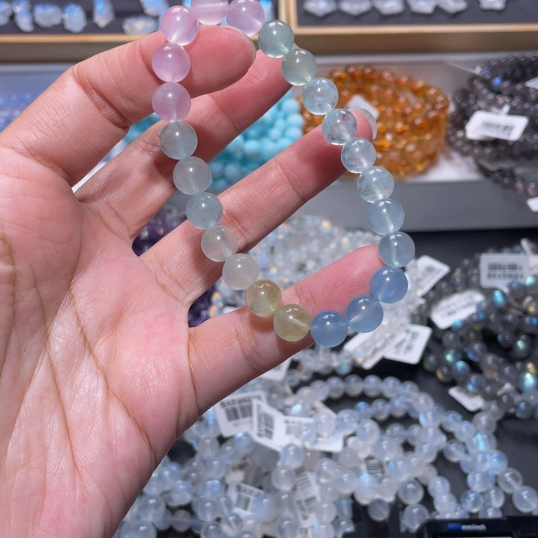 水晶手链未镶嵌摩根石手链8mm
