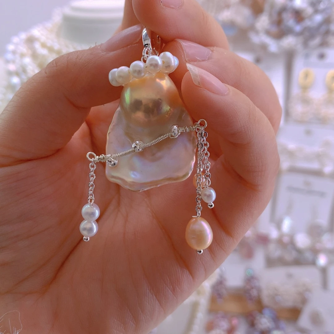 薇***淡水珍珠未镶嵌吊坠