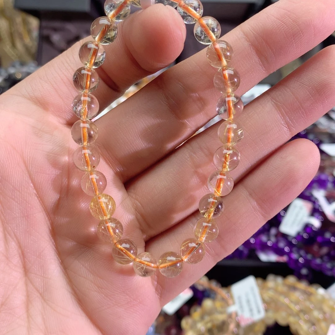 发晶手串未镶嵌仙****鱼发晶手链7