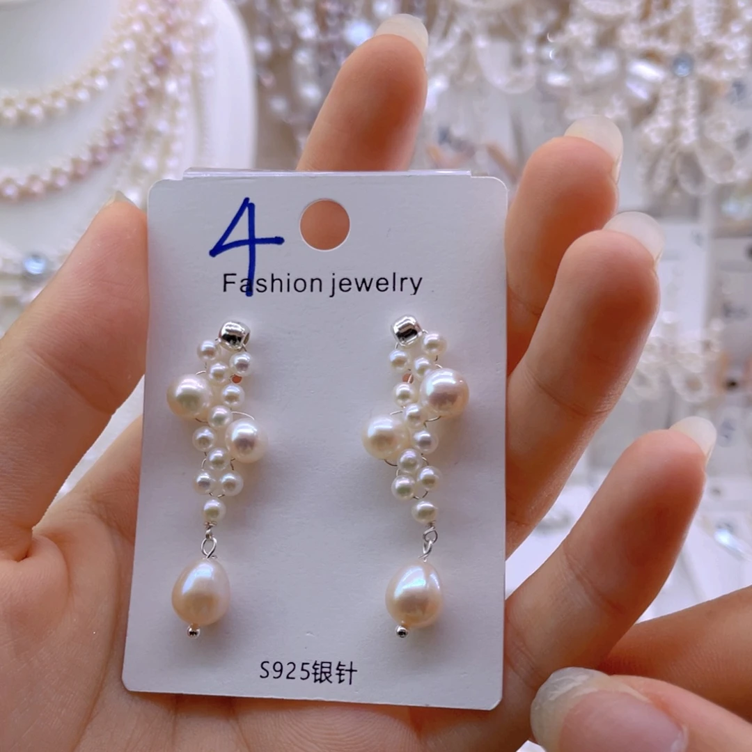 合金淡水珍珠新款耳钉