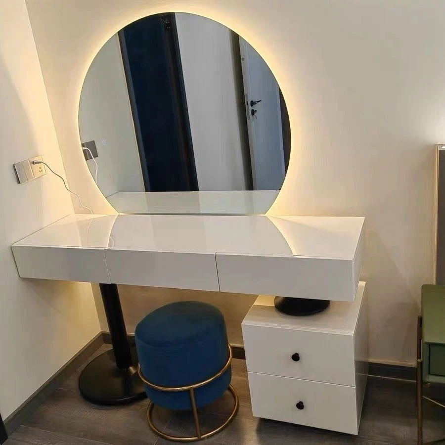 2025新款化妆台专业奶油梳妆台收纳美容院卧室高级轻奢专用新款