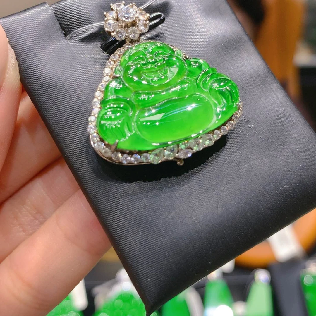 【闪购商品】颈饰银S925镶嵌翡翠4柒姐