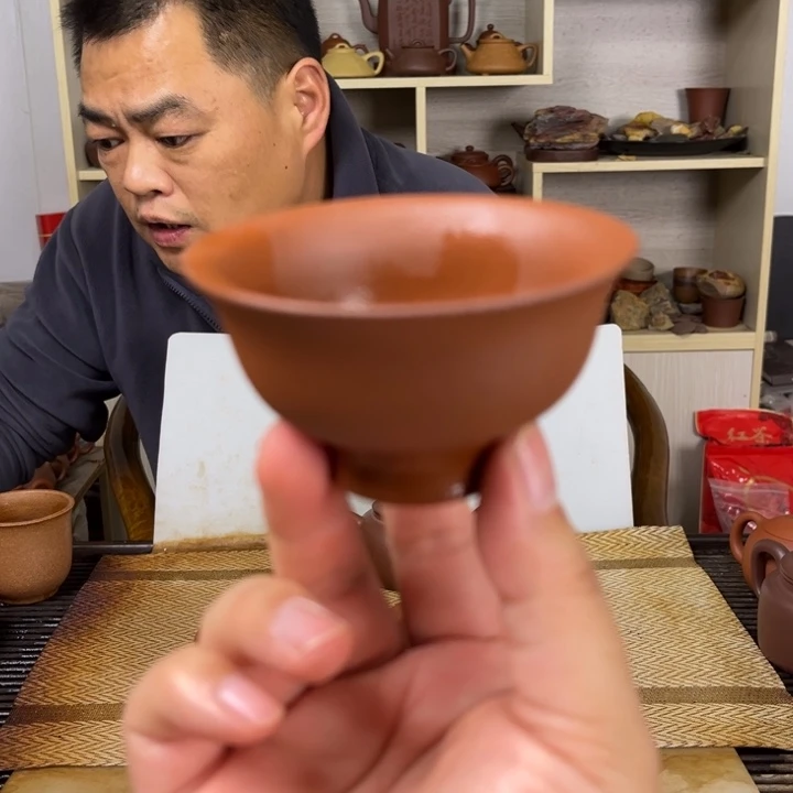 紫砂茶壶朱泥骨杯子