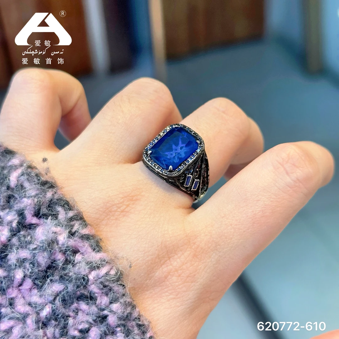 足银仿珍珠戒指 爱敏首饰戒指620772