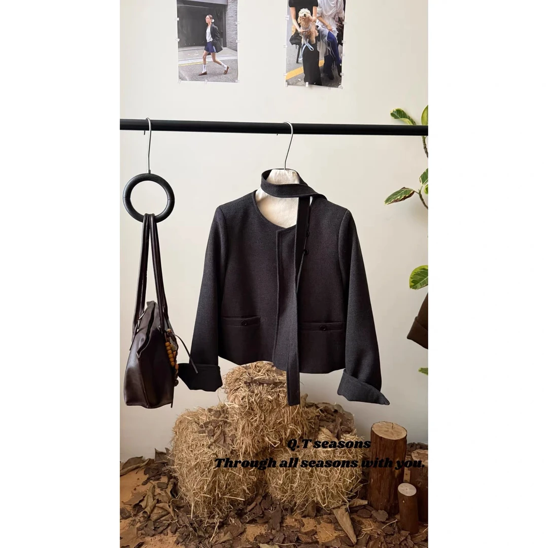 【海岛简爱】气质高级小香风加厚外套显瘦百搭1445