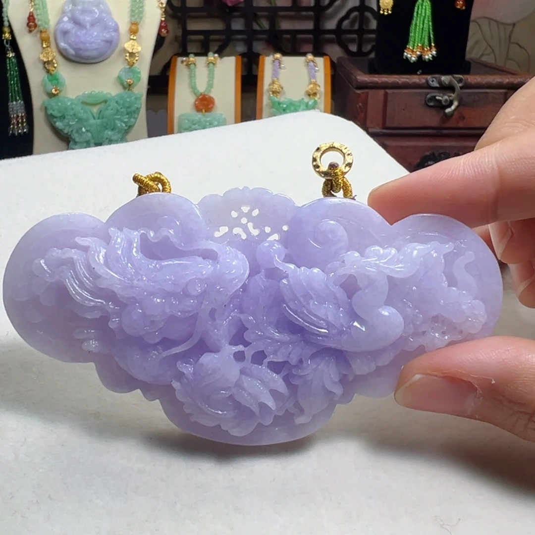 翡翠未镶嵌毛衣链龙凤