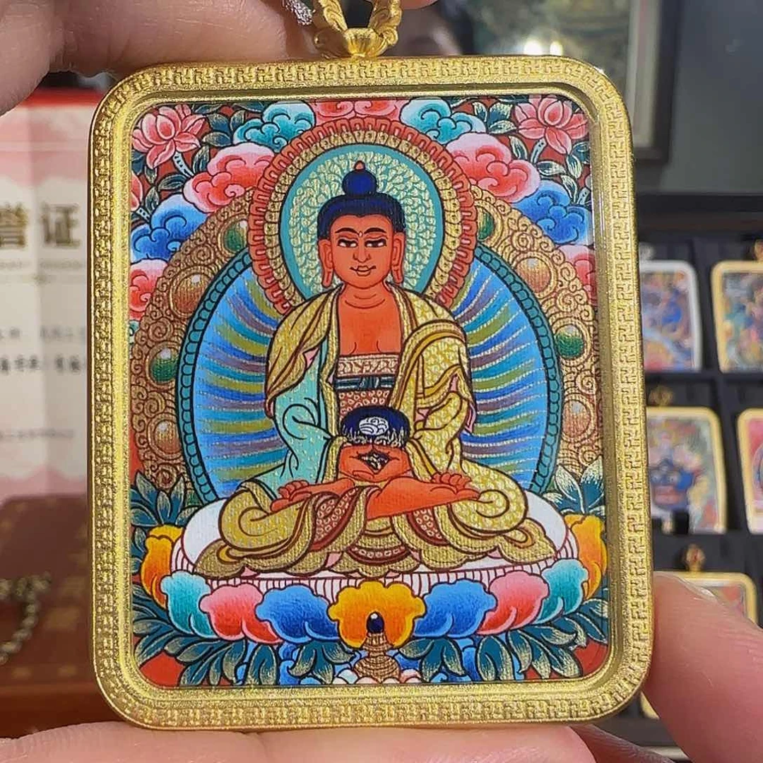 装裱画纯手绘天然矿料 啊弥 普华东智绘