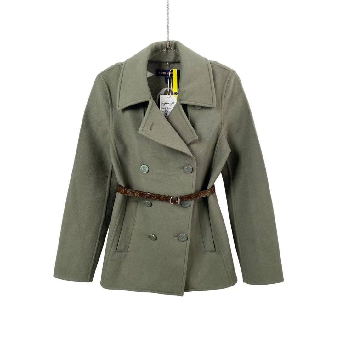 95新 LouisVuitton/路易威登 yy零一四零  毛呢内里老花大衣 36码