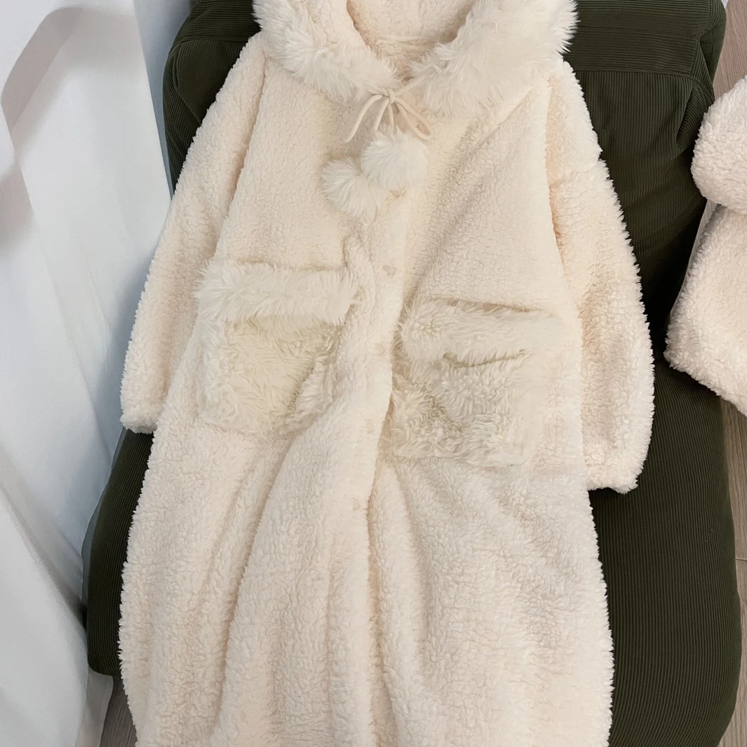 2025新款毛绒绒简约纯色珊瑚绒睡衣女士秋冬季保暖学生少女睡衣