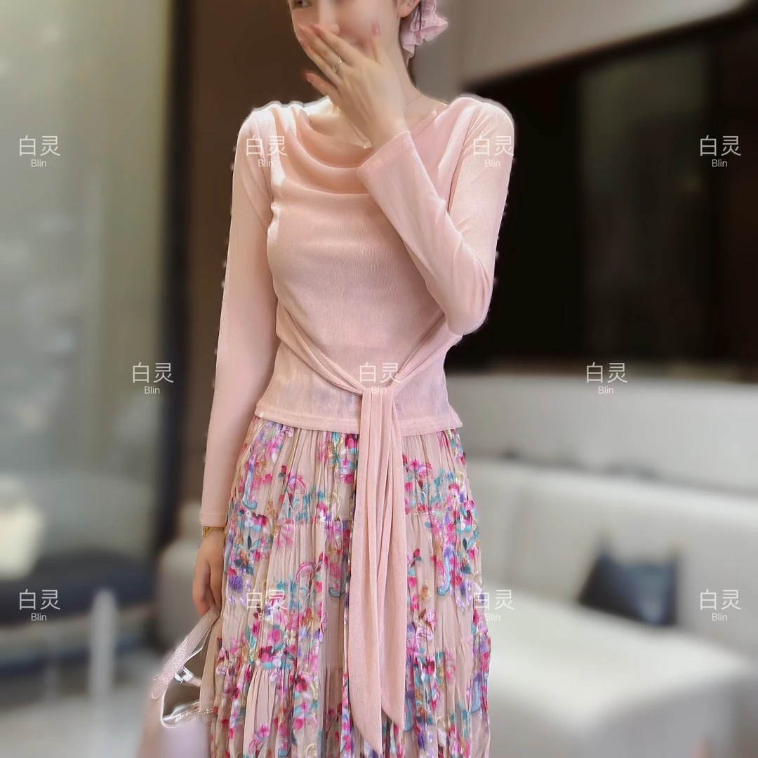 1（3870）设计感修身长袖百搭夏季气质上衣