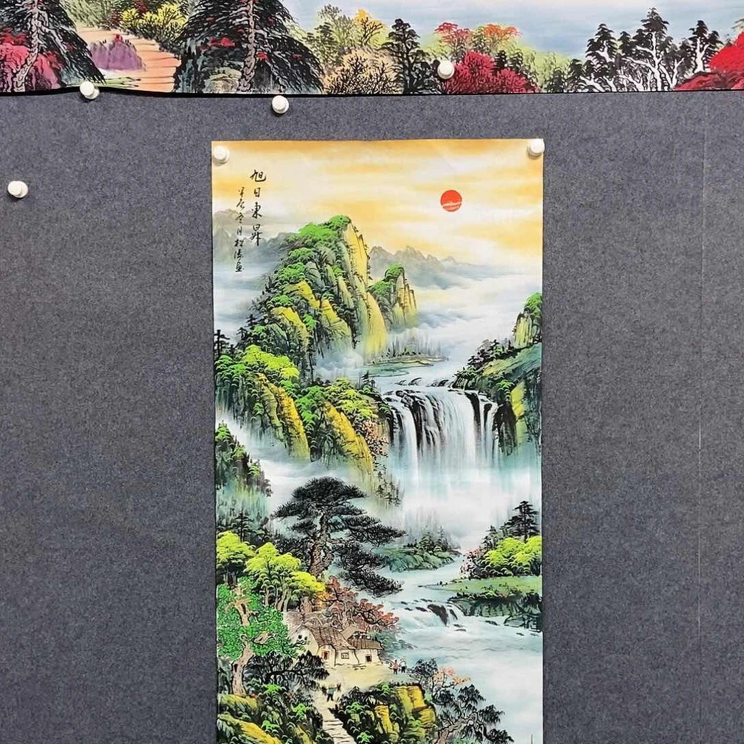 国画四尺山水一副