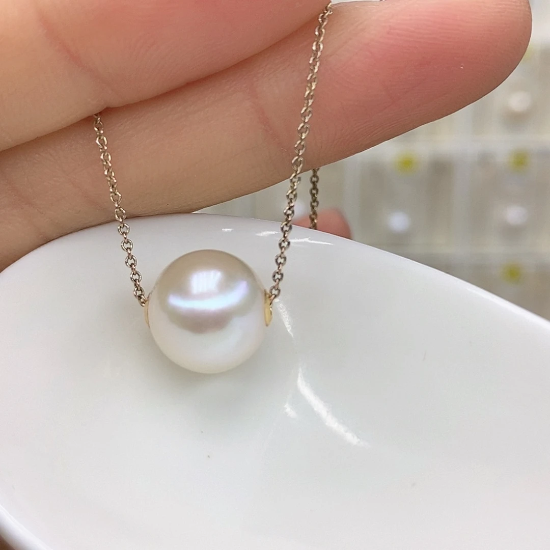 18K金镶嵌吊坠(赠链)淡水珍珠