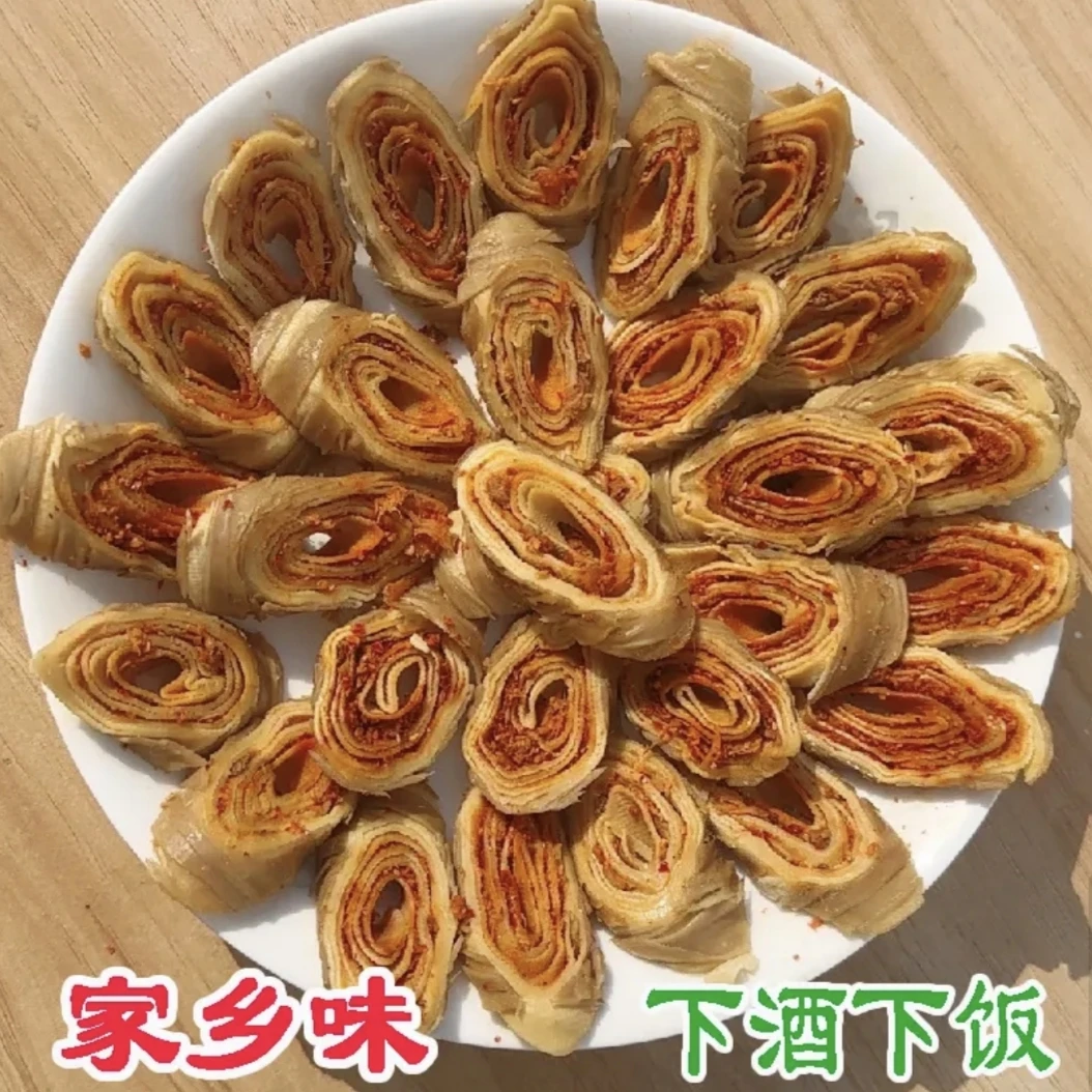 农家风干鹅肠卷安徽特产手工制作晒干发货微辣