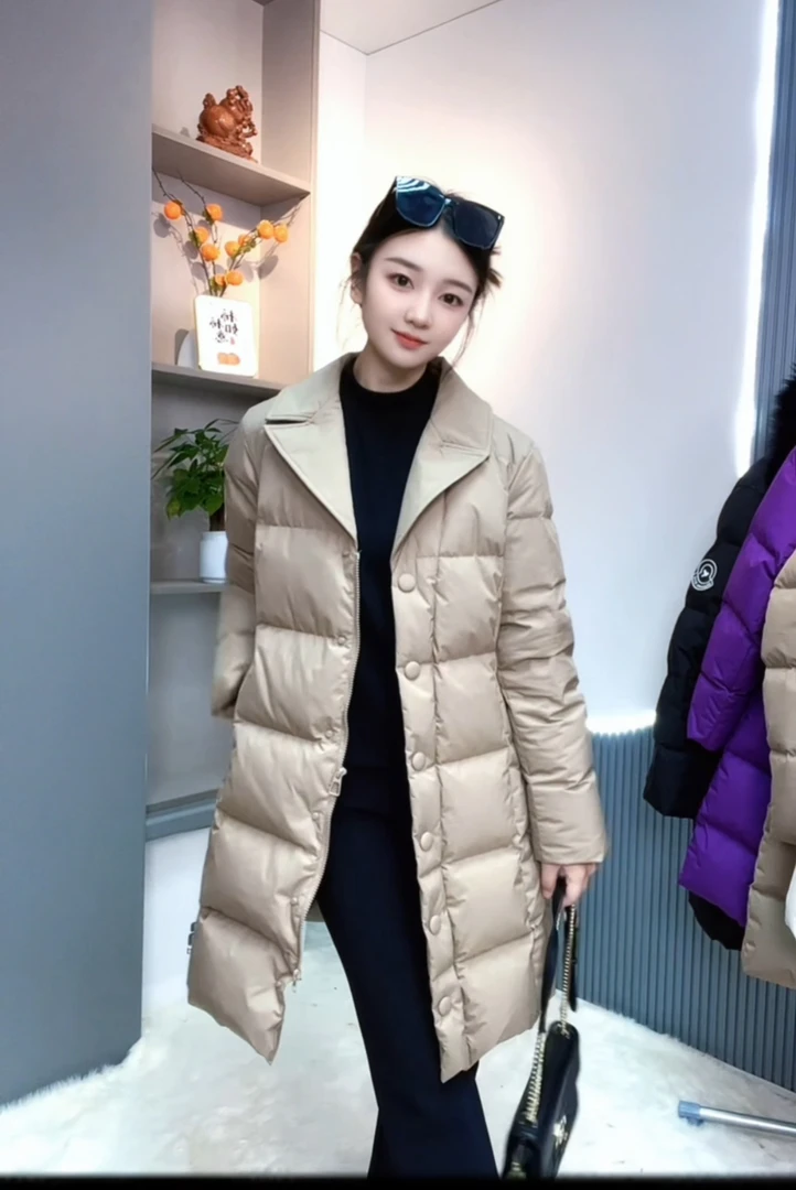 【不带毛领】小火炉高充绒鹅绒服修身加厚轻奢巨暖