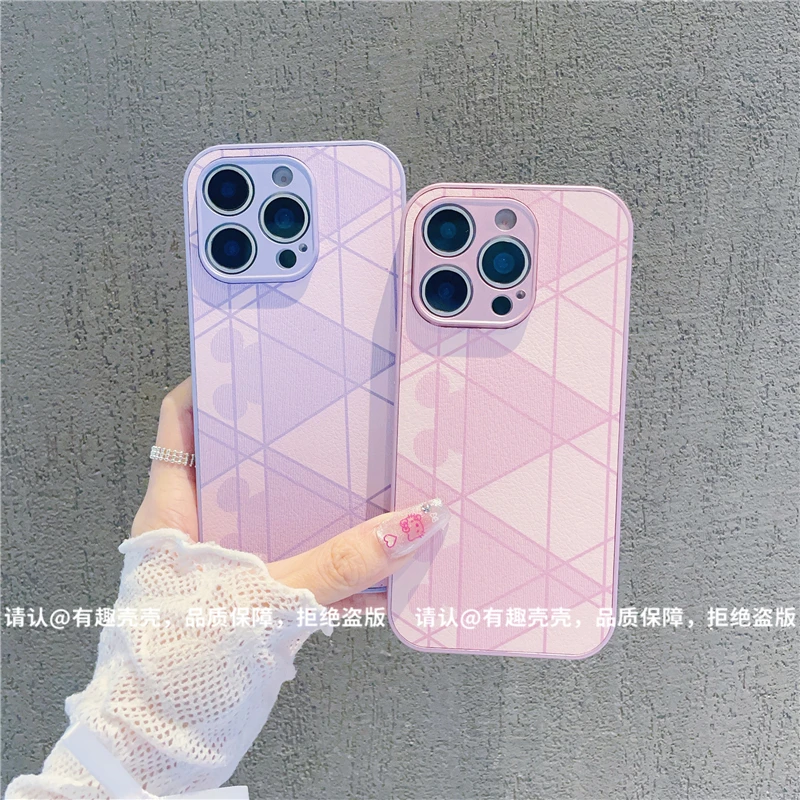 金属漆皮纹适用苹果17/iPhone/华为荣耀/OPPO/VIVO/小米/手机壳潮